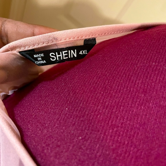 Shein blush skater dress with sheer scalloped opening in front and back - Picture 4 of 4